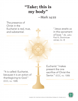 Eucharist June 2022 Infographic - Take this is my body