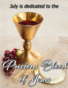 July dedicated to the Precious Blood of Jesus of Jesus