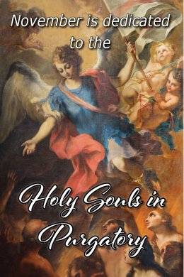 November dedicated to the Holy Souls in Purgatory