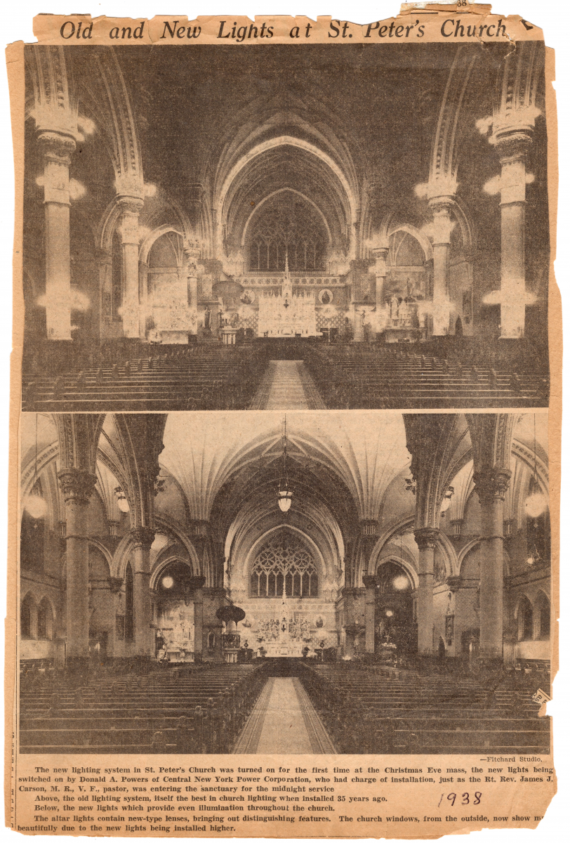 St Peters Lighting 1938 upgrade